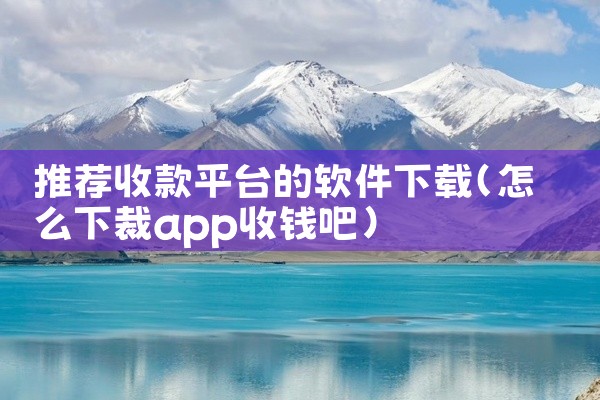 推荐收款平台的软件下载