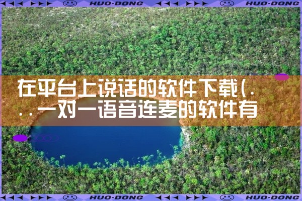 在平台上说话的软件下载
